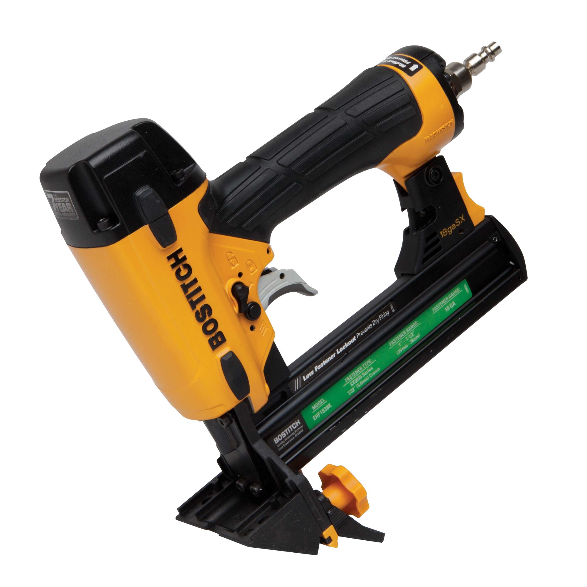 Clavadora de piso de corona estrecha de calibre 18 Bostitch EHF1838K de 1 pulgada
