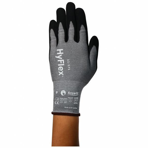 Guante resistente a cortes Ansell, Nivel de Corte A4, 15 ga, Gris, L (9) - 11-571.