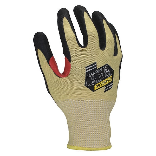 Guantes recubiertos resistentes al corte Ironclad Performance Wear, Nivel de corte A5, calibre 13, color amarillo, talla L (9) - KKC5KV-04-L.