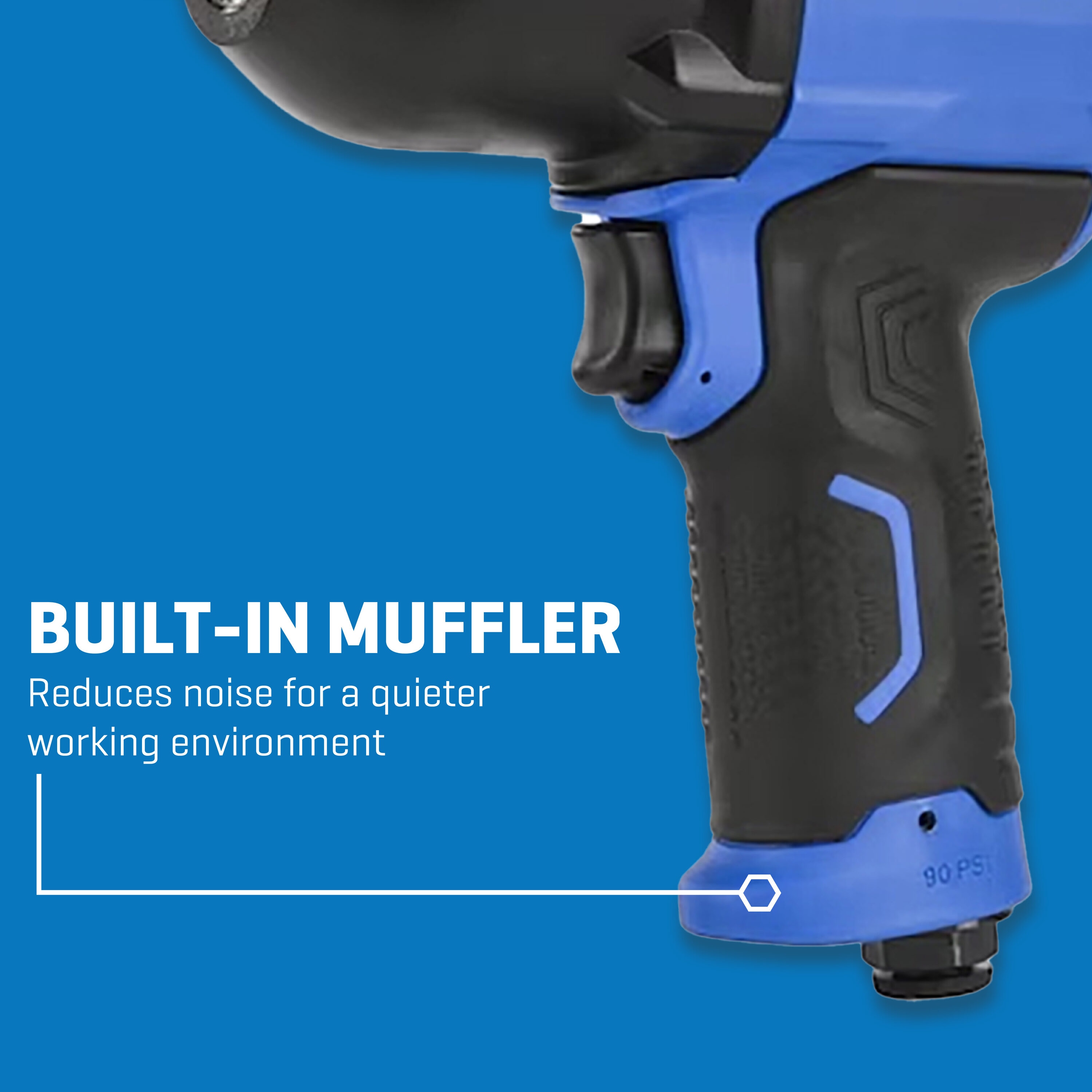 Llave de impacto de aire Kobalt de 0.5 pulgadas y 750 pies/libras (SGY-AIR228)