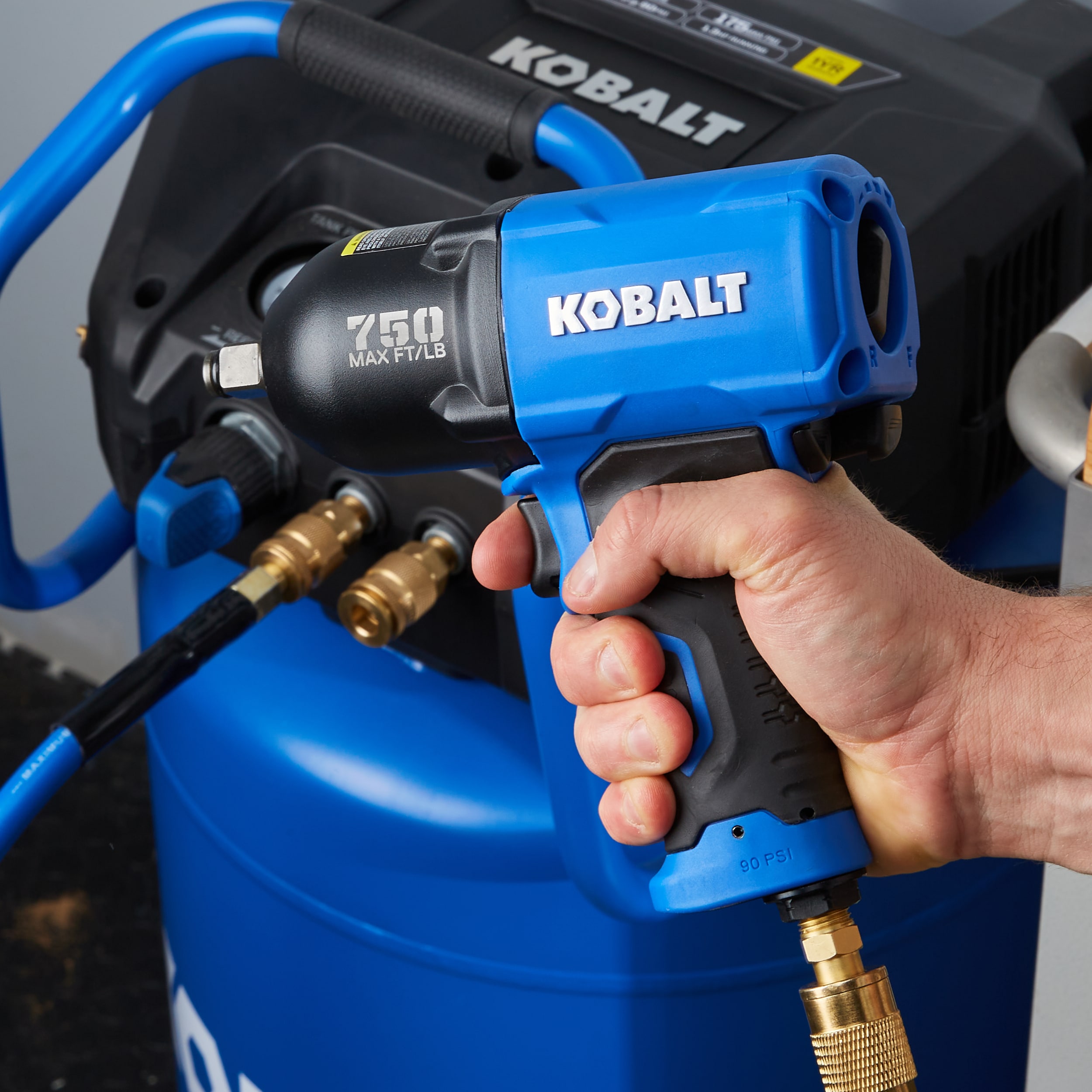 Llave de impacto de aire Kobalt de 0.5 pulgadas y 750 pies/libras (SGY-AIR228)