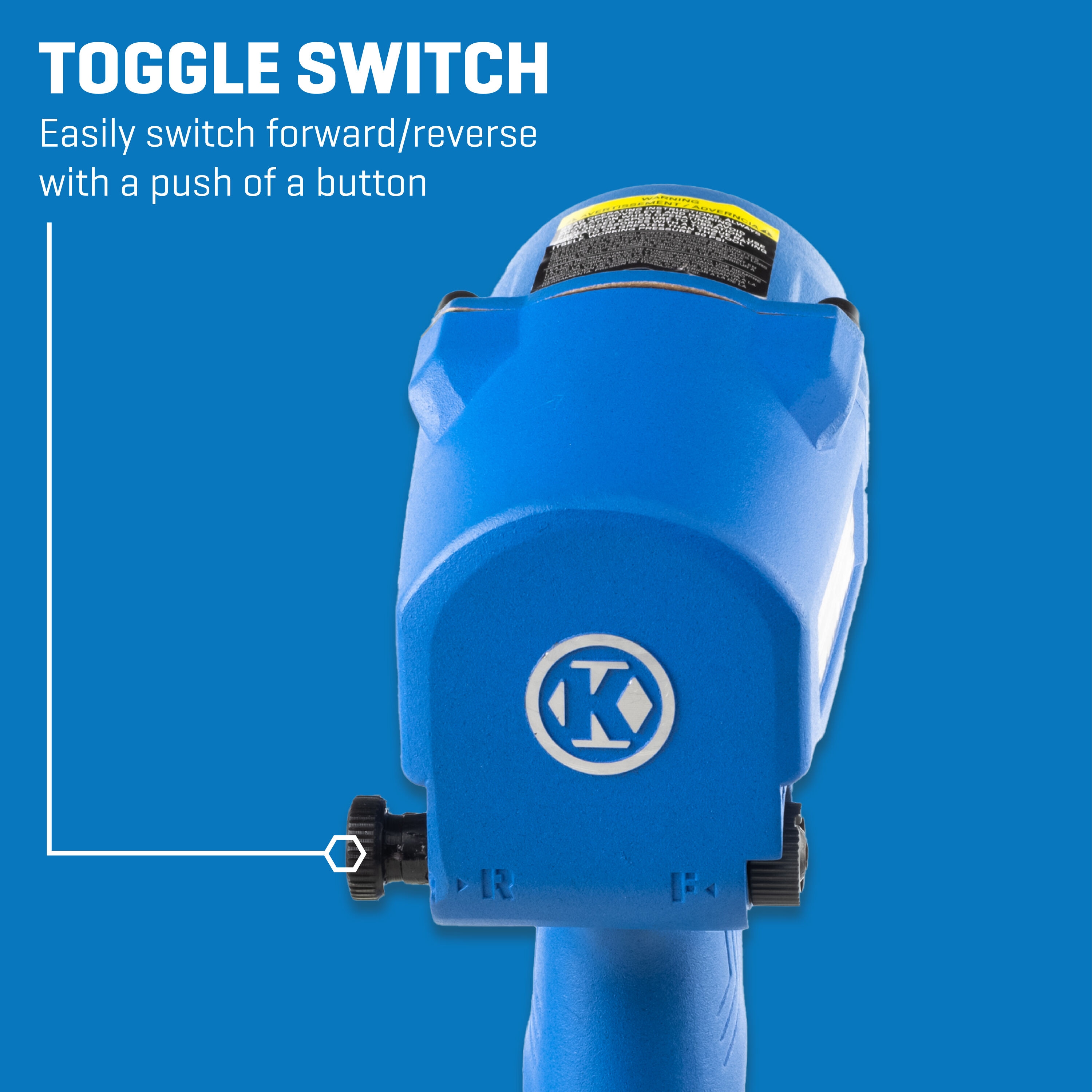 Llave de impacto de aire Kobalt de 0.5 pulgadas y 400 pies/libras