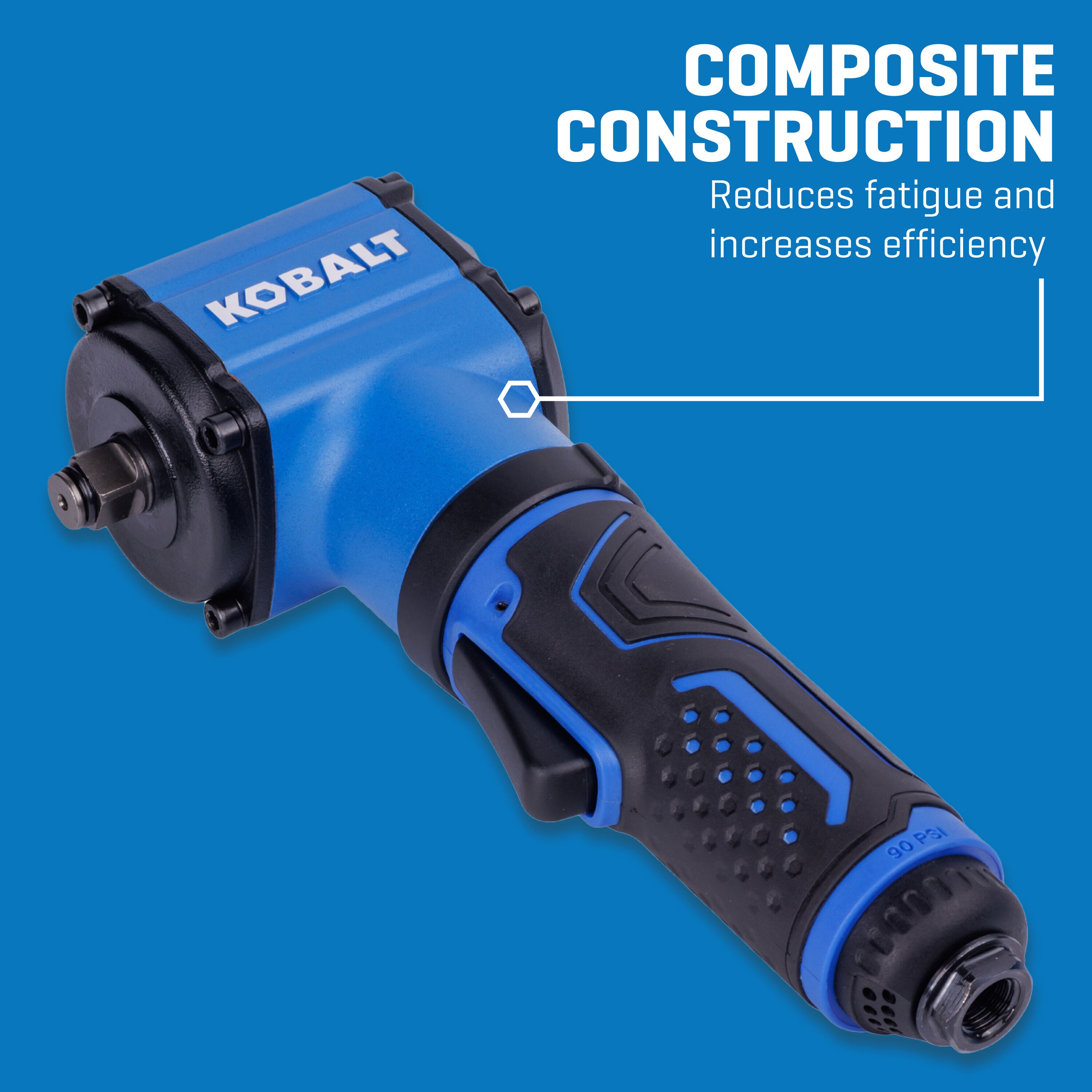 Llave de impacto de aire Kobalt de 0.5 pulgadas y 350 pies/libra SGY-AIR290