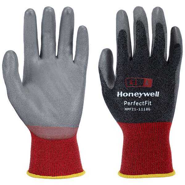 Guantes Honeywell resistentes al corte, Nivel de corte A1, calibre 18, tamaño L (9) - NPF21-1118G-9/L