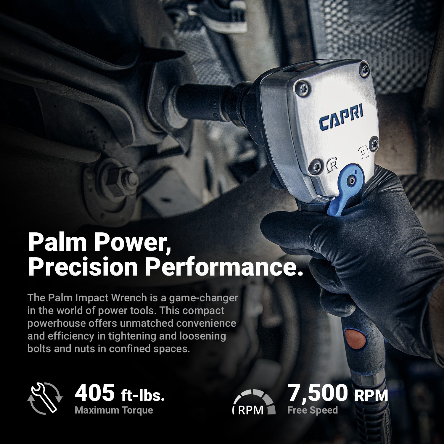 Llave de Impacto Neumática de 0.375 pulgadas con 405 pies/libras - CP33210 de Capri Tools