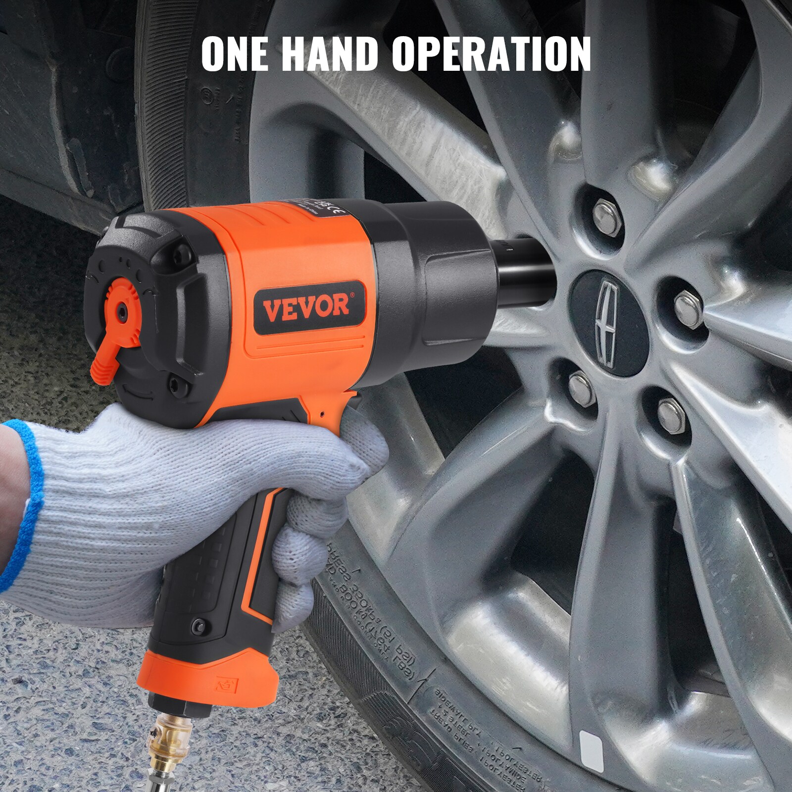 Llave de impacto neumática de 0.5 pulgadas con 1400 pies/libras de torque - VEVOR