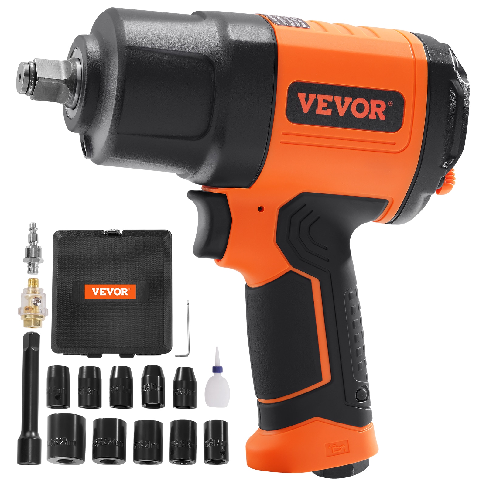 Llave de impacto neumática de 0.5 pulgadas con 1400 pies/libras de torque - VEVOR