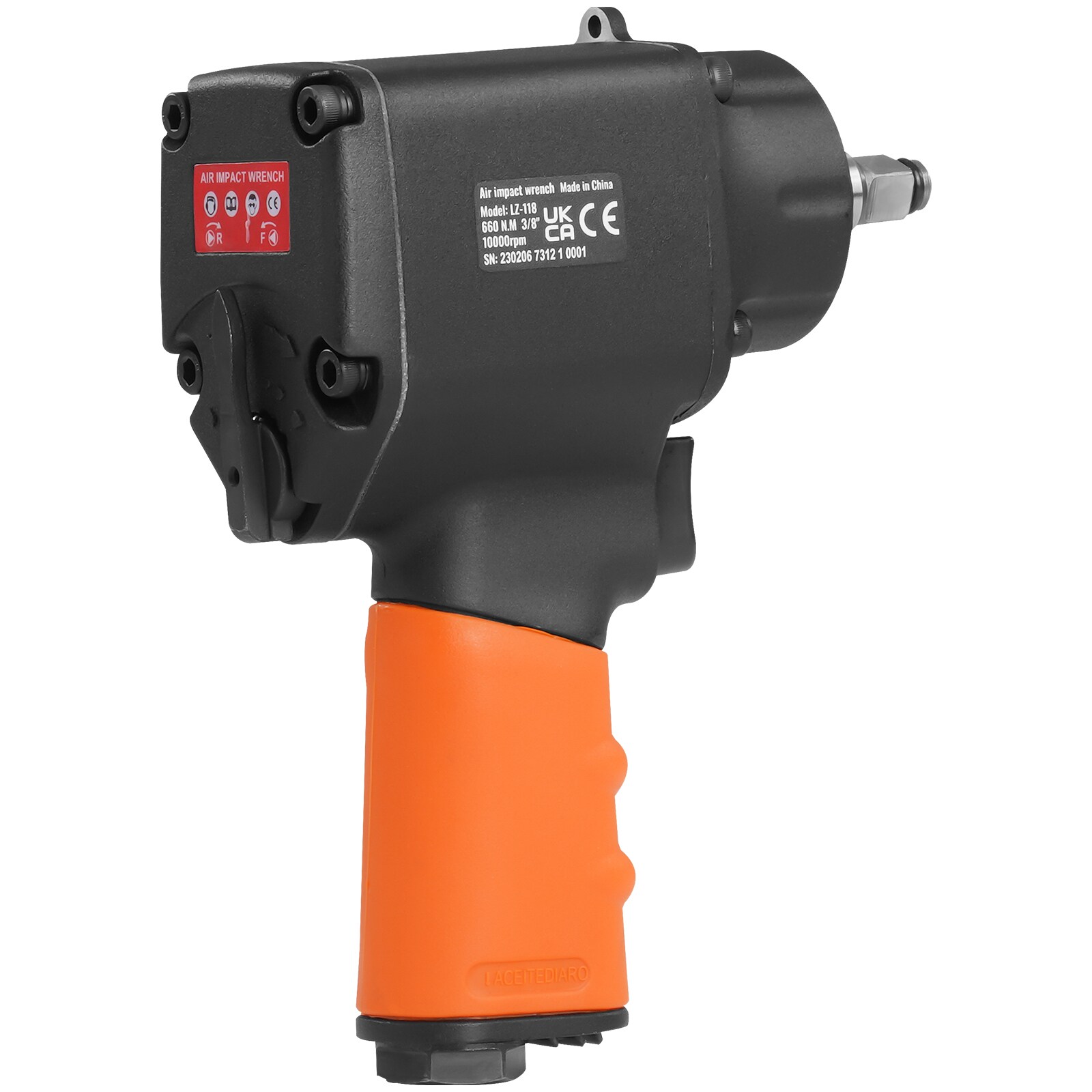 Llave de impacto neumática de 0.375 pulgadas y 690 pies/libras