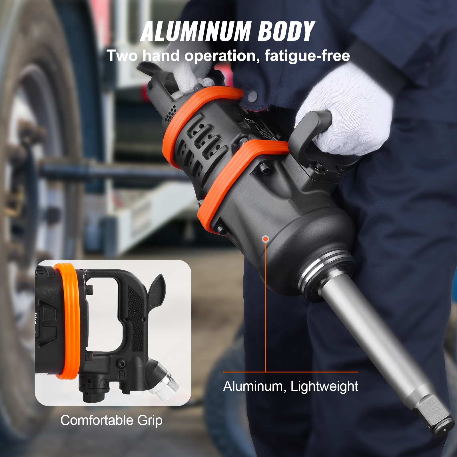 Llave de impacto de aire VEVOR de 5175 libras-pie