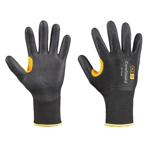 Guantes Honeywell resistentes al corte, Nivel de corte A2, 13 ga, negro/negro, 10 - 22-7513B/10XL.