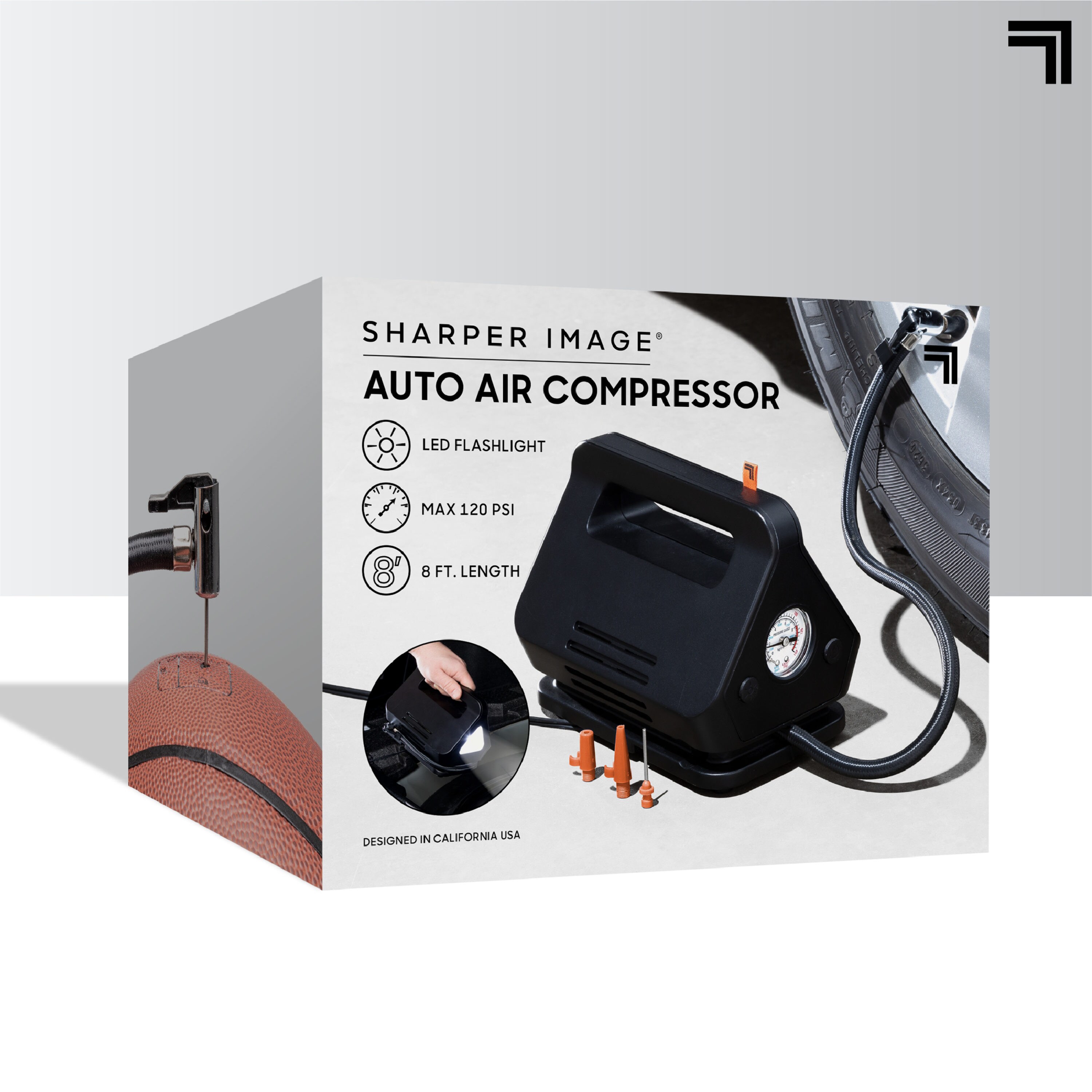 Inflador de aire portátil para auto de Sharper Image (Fuente de energía: Coche) 1012710