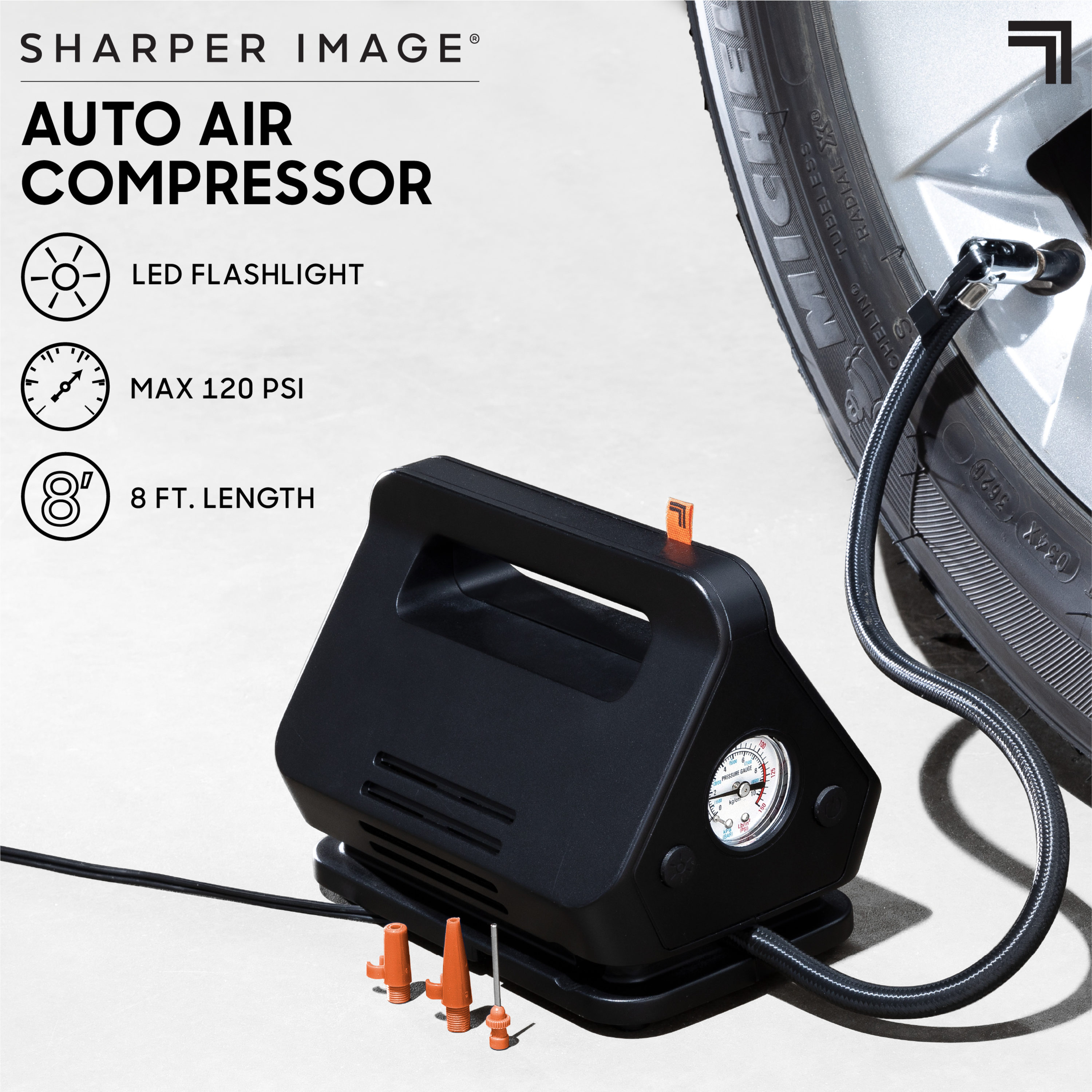 Inflador de aire portátil para auto de Sharper Image (Fuente de energía: Coche) 1012710