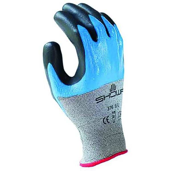 Guantes recubiertos resistentes al corte Showa, Nivel de corte A4, 13 ga, Gris, XL (9) - S-TEX376XL-09