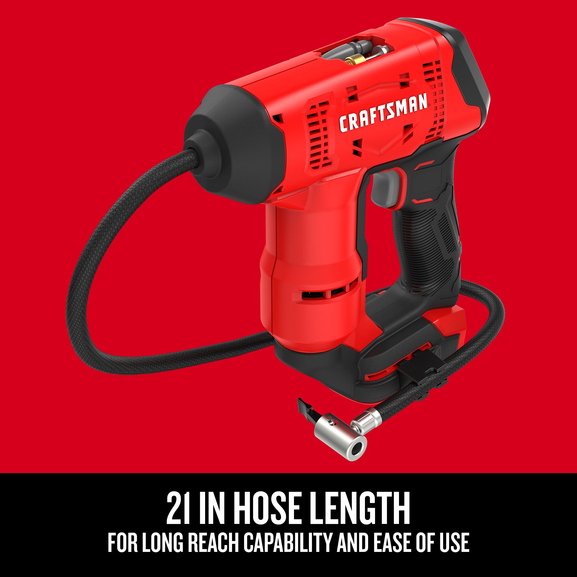 Inflador de aire de iones de litio de 20 voltios CRAFTSMAN V20 (Fuente de energía: Batería) CMCE521B