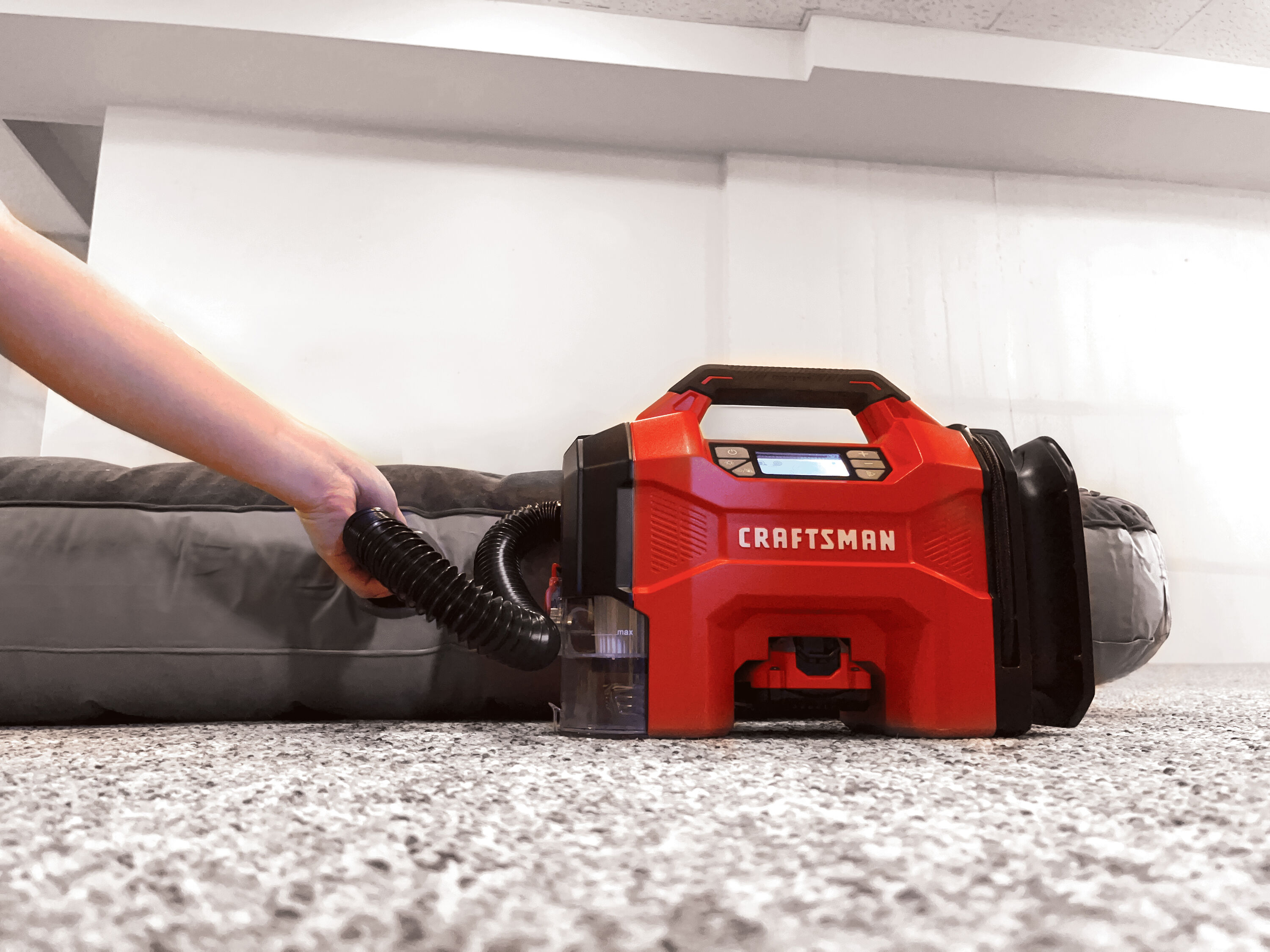 Inflador inalámbrico Craftsman de 20 voltios de ion de litio (Fuente de energía: Batería/Coche/Eléctrica)