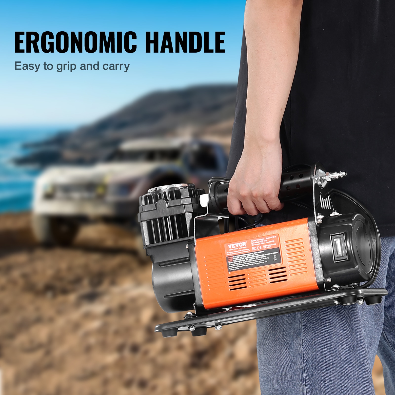 Inflador de llantas VEVOR 7.06CFM 150PSI (Fuente de energía: Eléctrica)