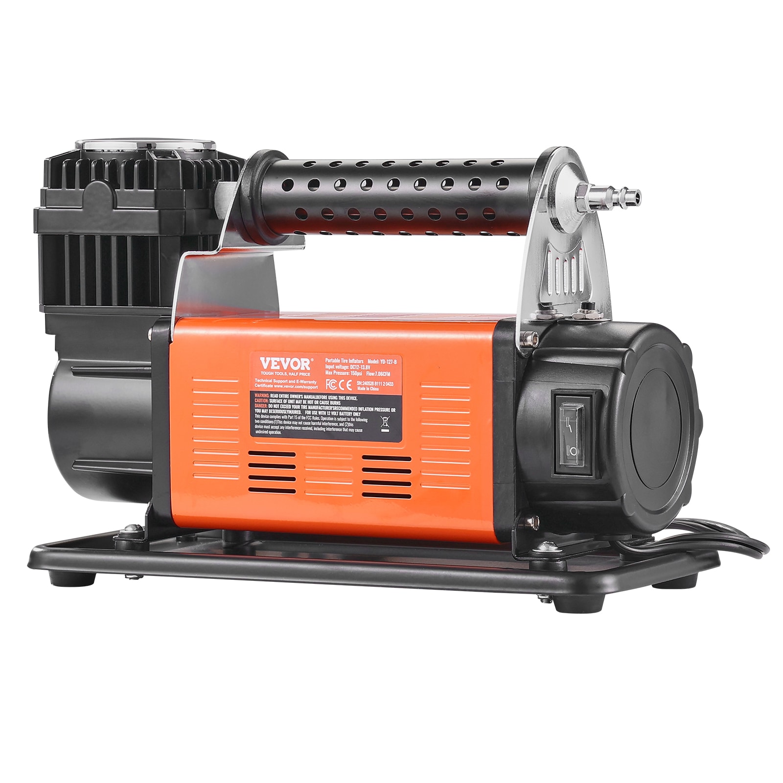 Inflador de llantas VEVOR 7.06CFM 150PSI (Fuente de energía: Eléctrica)