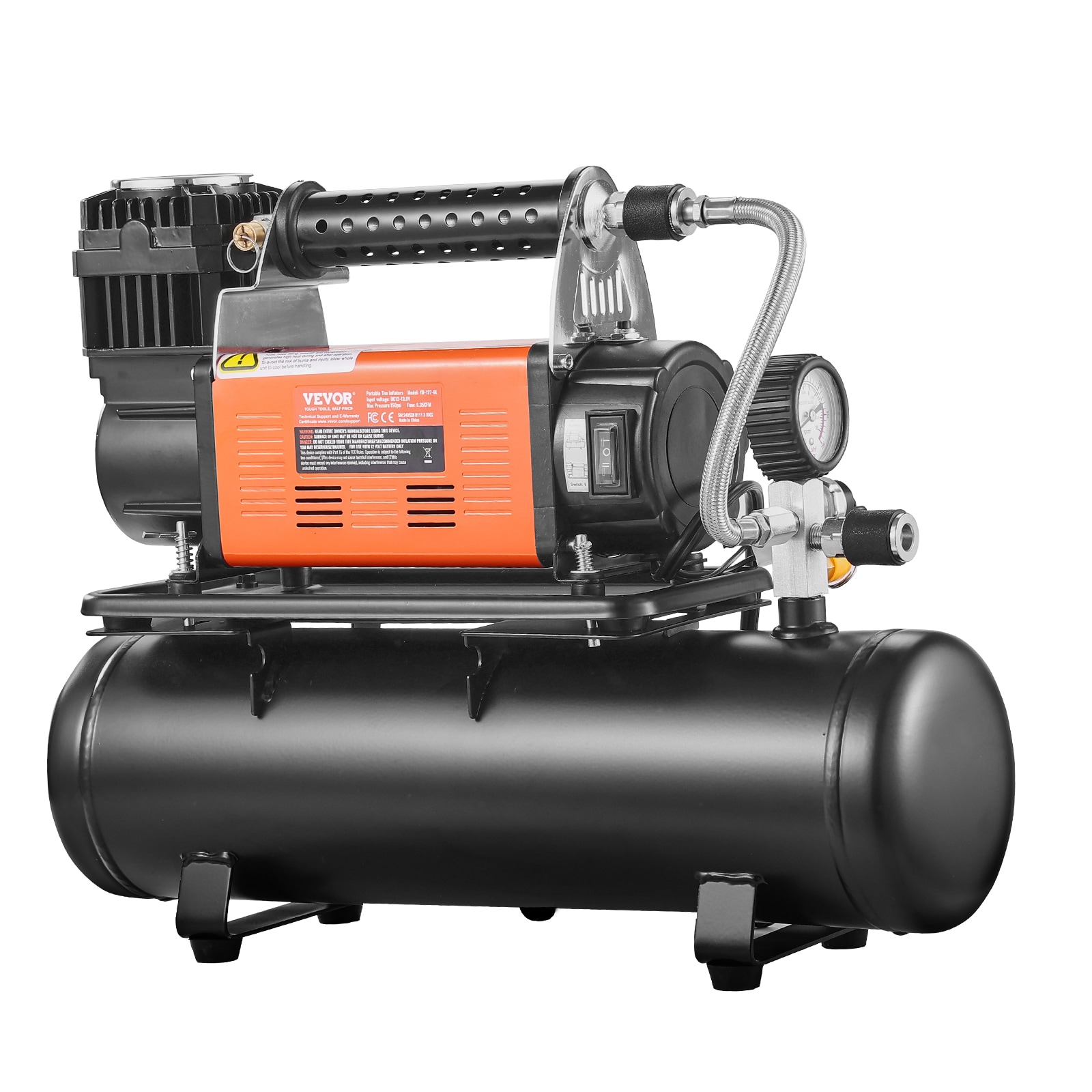Inflador de Neumáticos 150PSI con tanque de aire de 6.35CFM (Fuente de energía: Eléctrica)