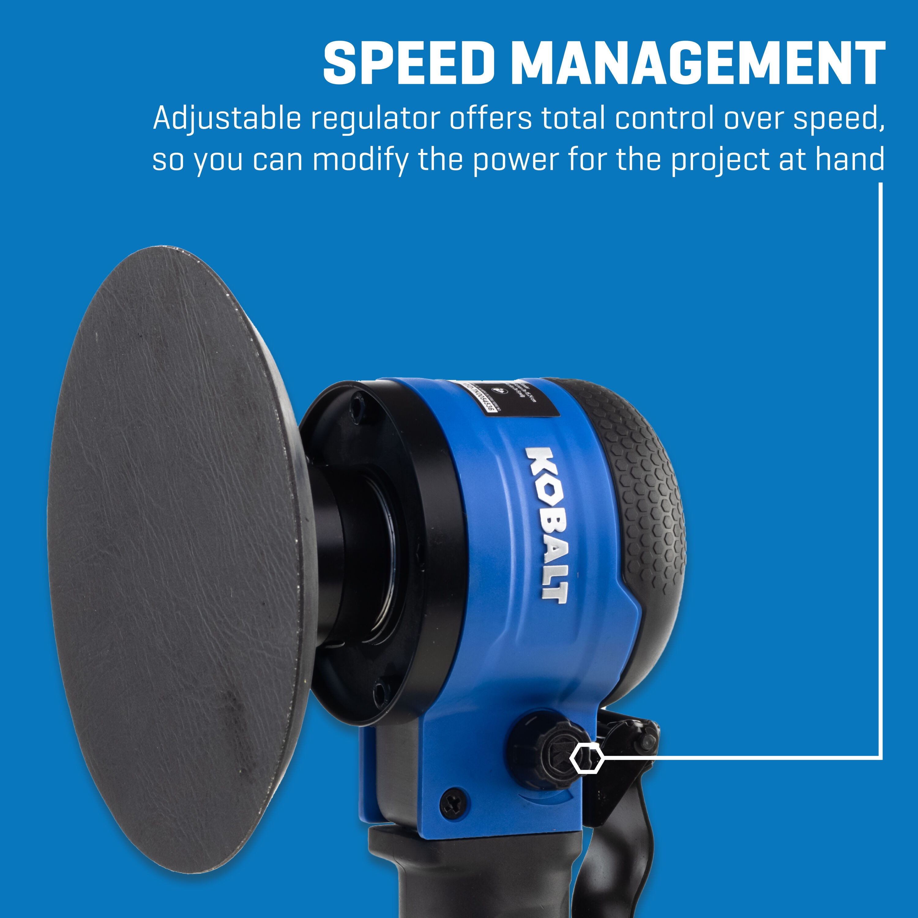 Lijadora de acción dual de 6 pulgadas Kobalt SGY-AIR221