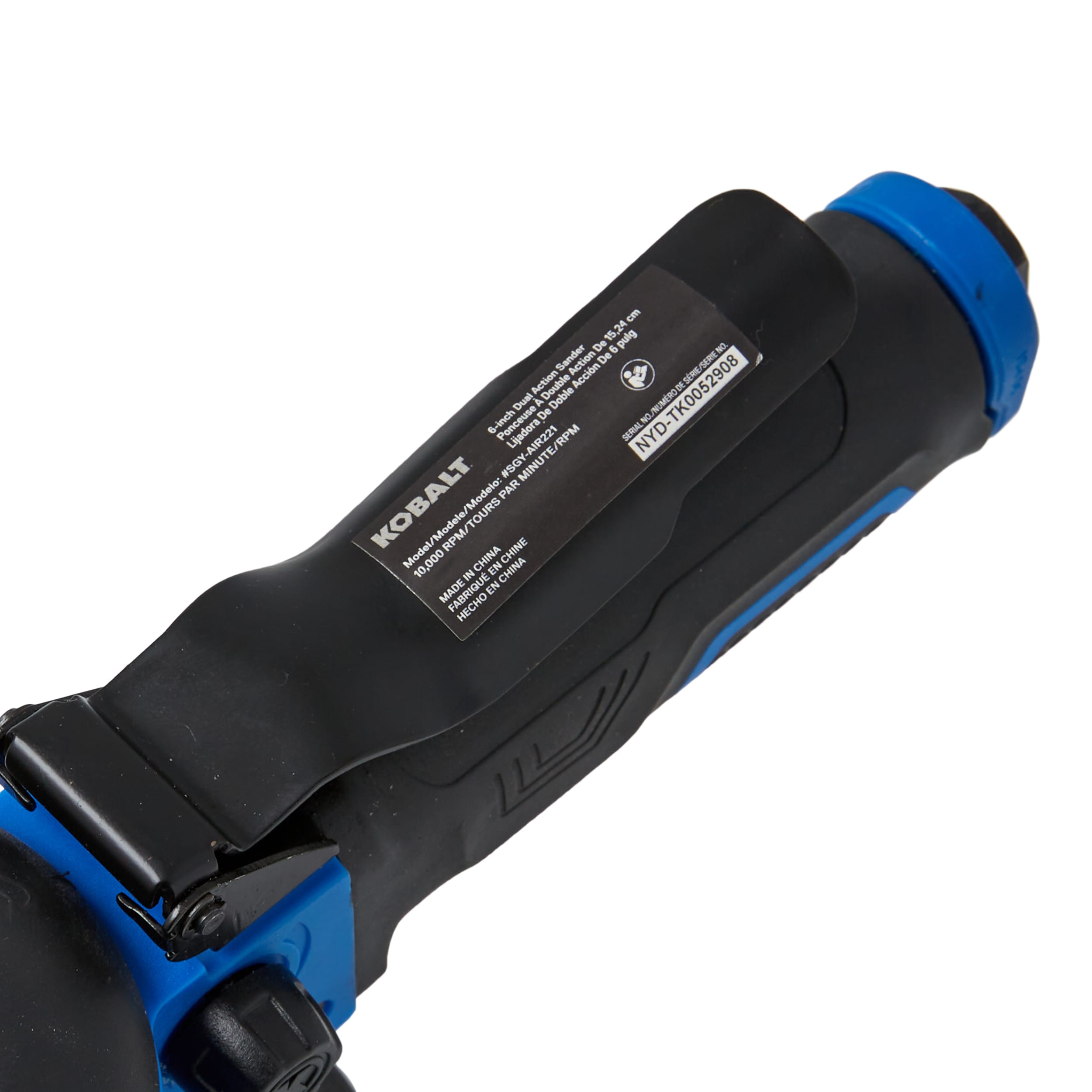 Lijadora de acción dual de 6 pulgadas Kobalt SGY-AIR221