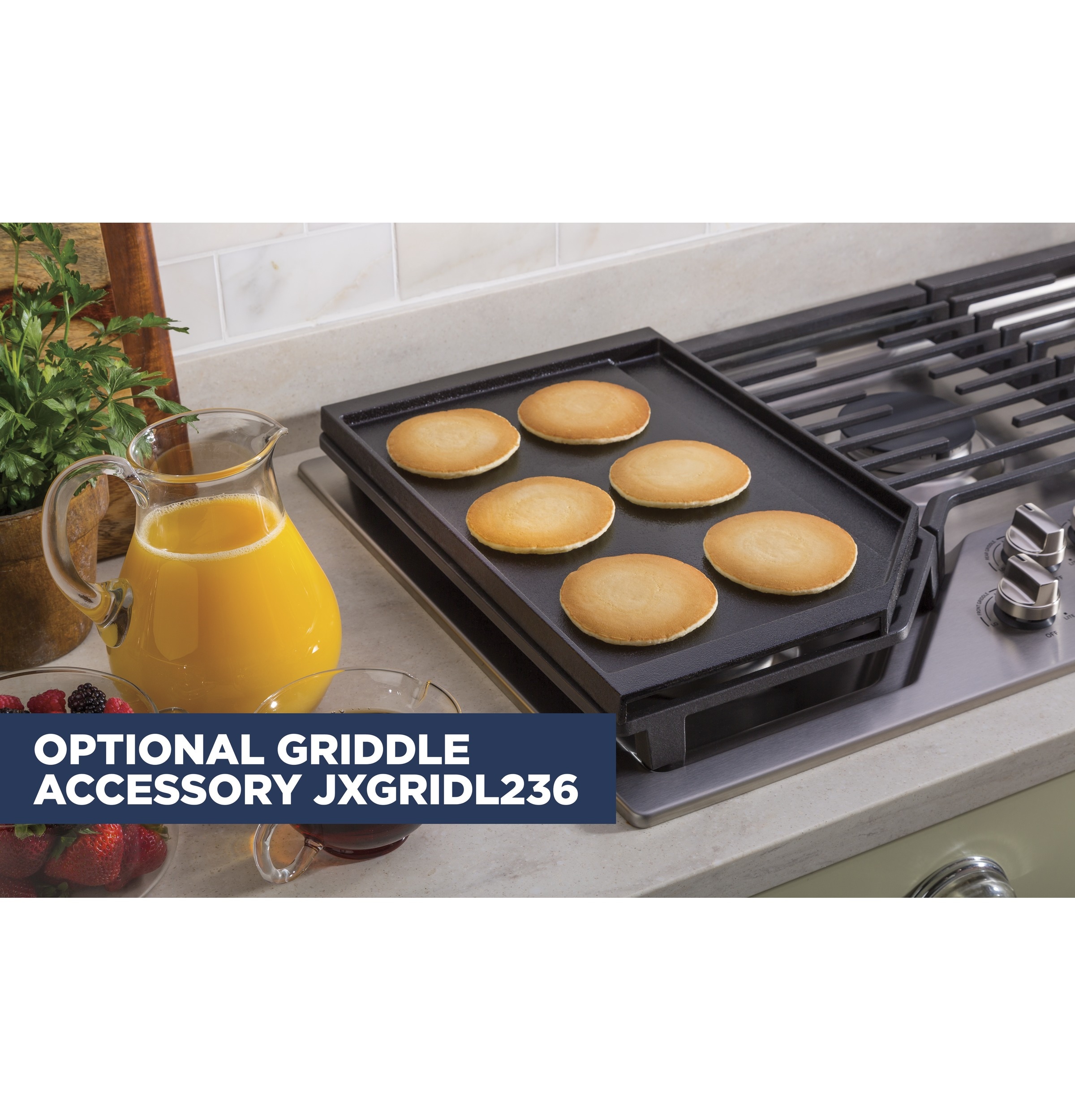Estufa de gas de acero inoxidable GE Profile con 5 quemadores de 36 pulgadas - PGP7036SLSS
