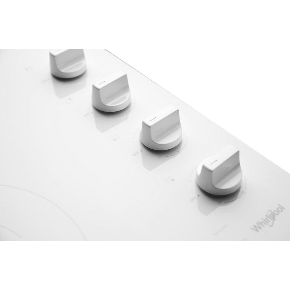 Plancha Eléctrica Blanca de 30 pulgadas con 4 Quemadores y Superficie Lisa (Radiante) Whirlpool WCE55US0HW
