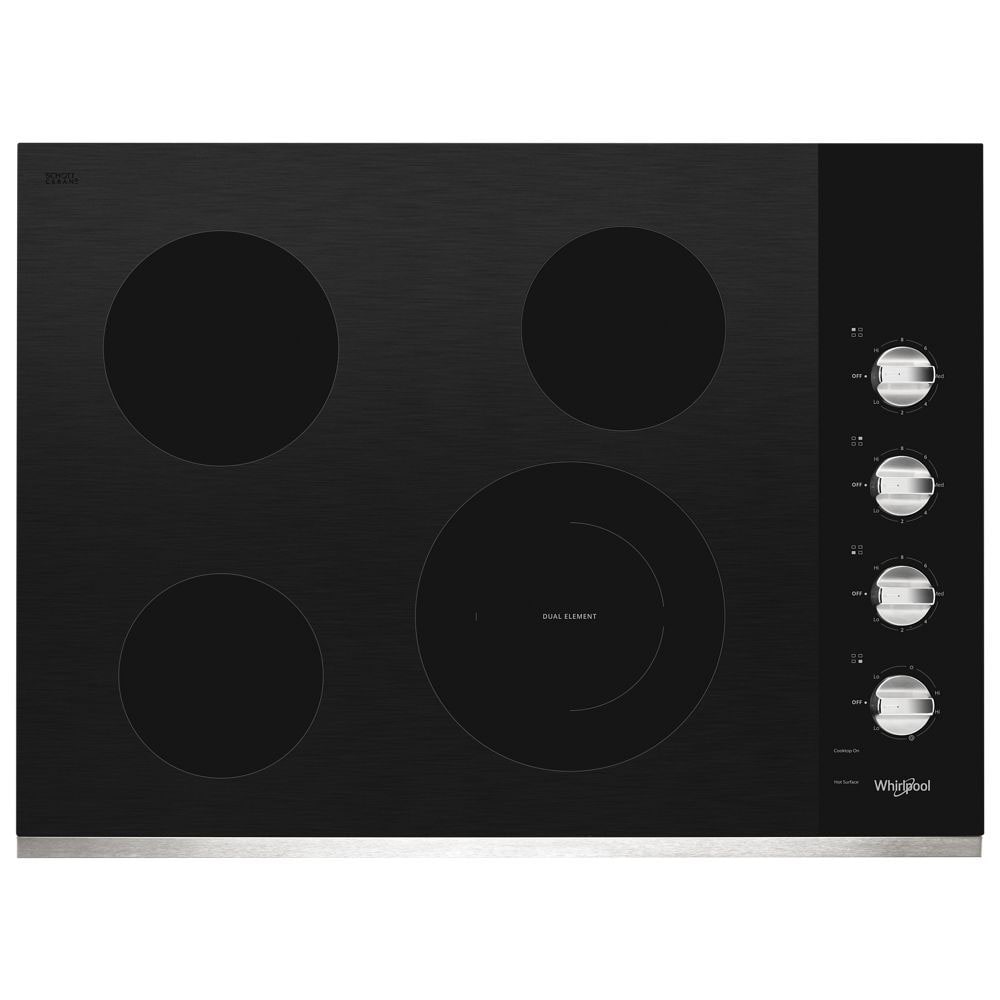 Quemador Eléctrico de Acero Inoxidable de Superficie Lisa (Radiante) de 4 quemadores de 30 pulgadas de Whirlpool (WCE55US0HS)