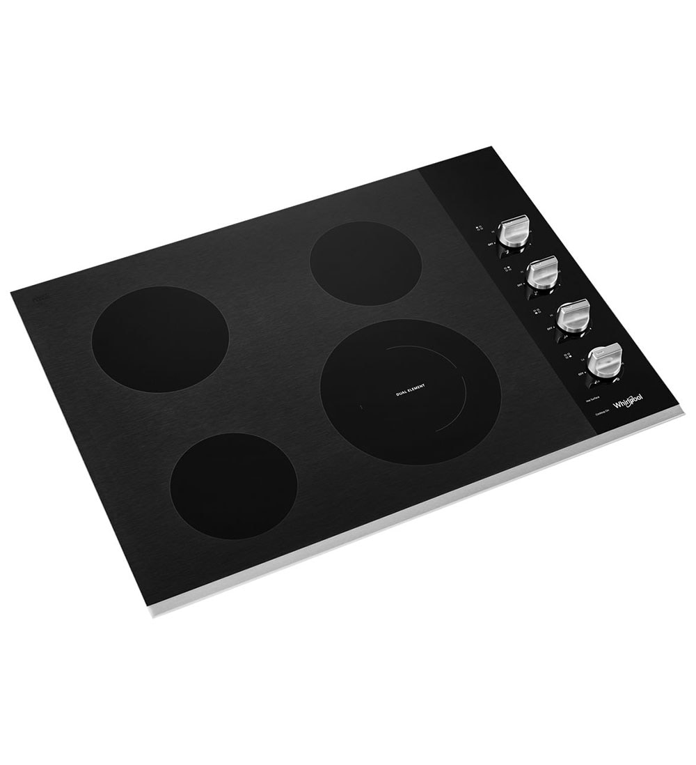 Quemador Eléctrico de Acero Inoxidable de Superficie Lisa (Radiante) de 4 quemadores de 30 pulgadas de Whirlpool (WCE55US0HS)