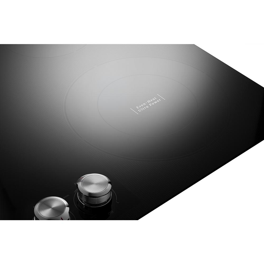 Plancha eléctrica KitchenAid de 36 pulgadas con 5 quemadores y superficie lisa (radiante) en negro KCES556HBL