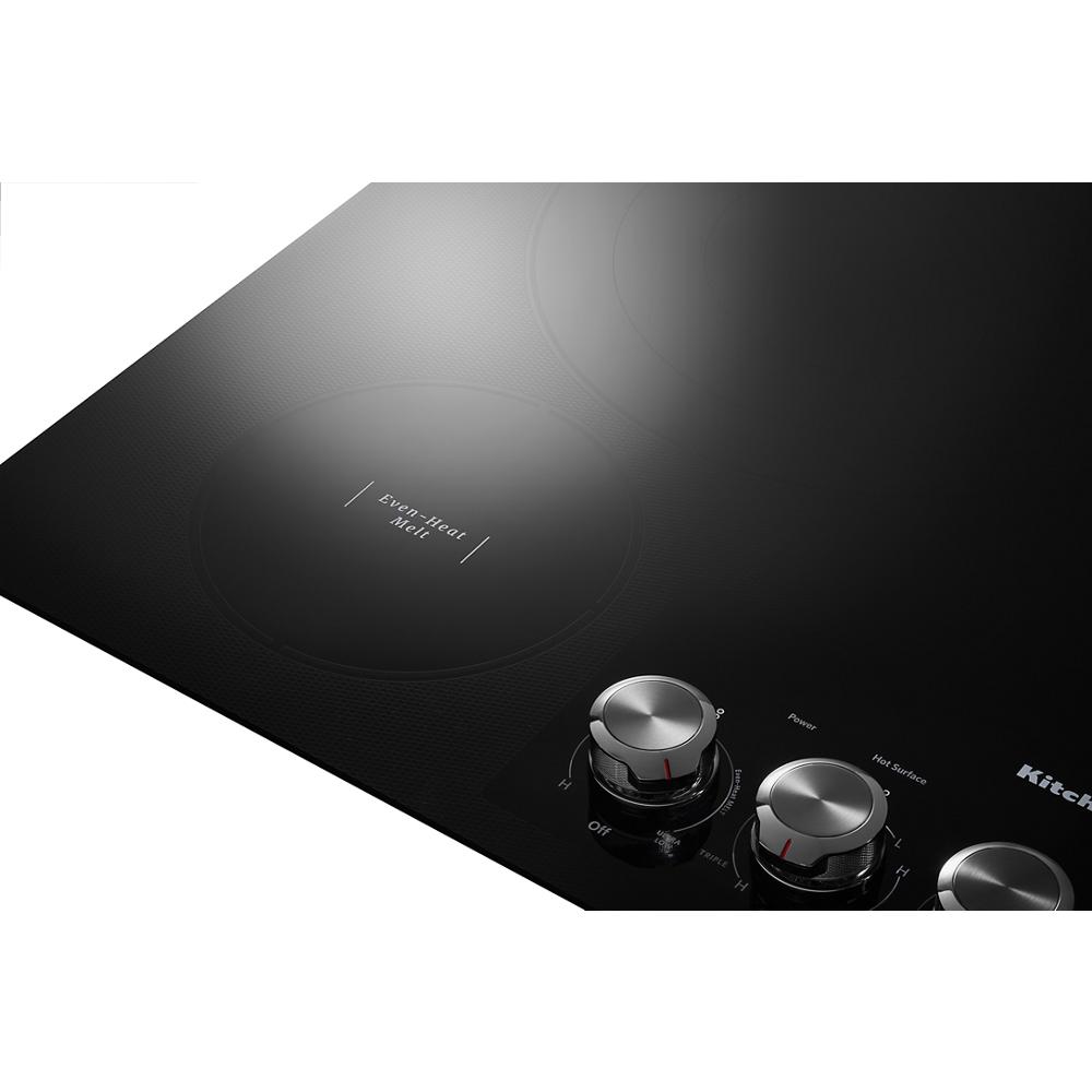 Plancha eléctrica KitchenAid de 36 pulgadas con 5 quemadores y superficie lisa (radiante) en negro KCES556HBL