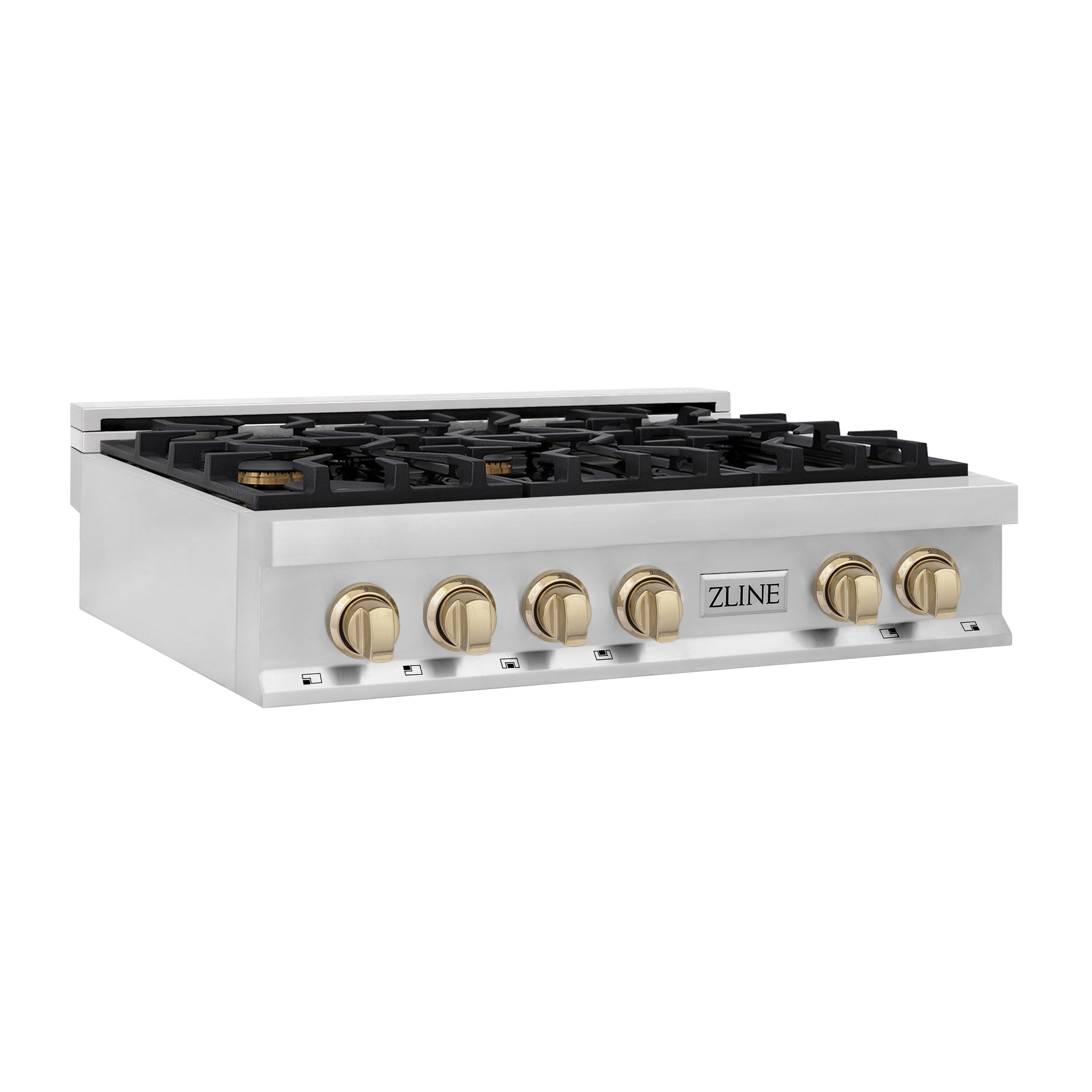 Quemador de gas de acero inoxidable de 6 quemadores de edición autógrafa profesional de ZLINE KITCHEN & BATH de 36 pulgadas
