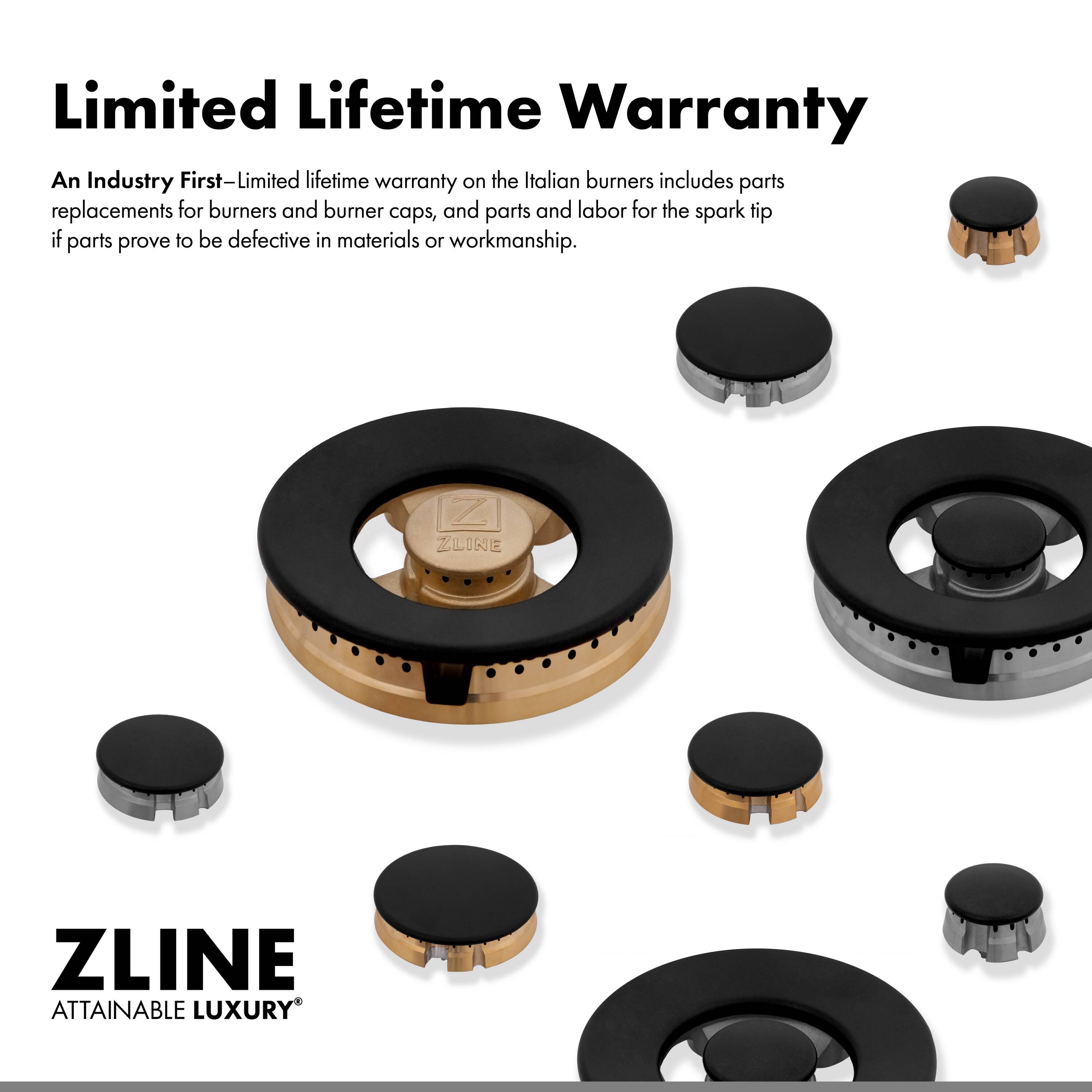 Quemador de gas de acero inoxidable de 6 quemadores de edición autógrafa profesional de ZLINE KITCHEN & BATH de 36 pulgadas