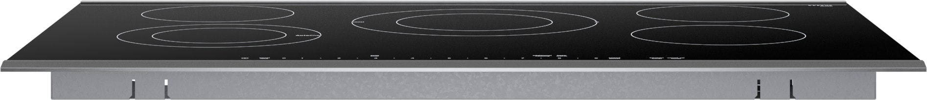 Superficie lisa (Radiante) de 5 quemadores de 30 pulgadas de la serie Bosch Benchmark en negro Cooktop eléctrico NETP069SUC