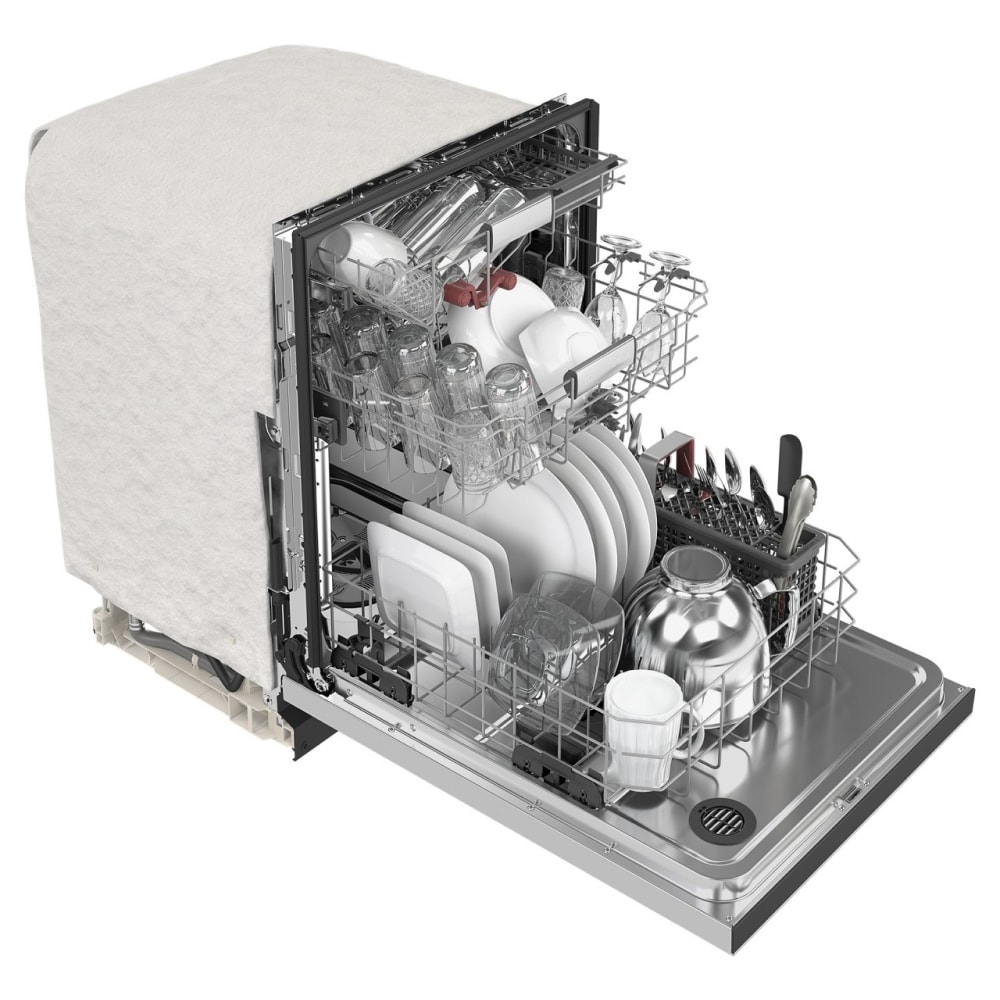 Lavavajillas Empotrado Top Control de 24 pulgadas de la Serie Ecológica 360 MAX JETS de KitchenAid con Tercer Riel (Acero Inoxidable con Acabado PRINTSHIELD), Nivel de Sonido Muy Silencioso de 44 Decibeles KDTM404KPS