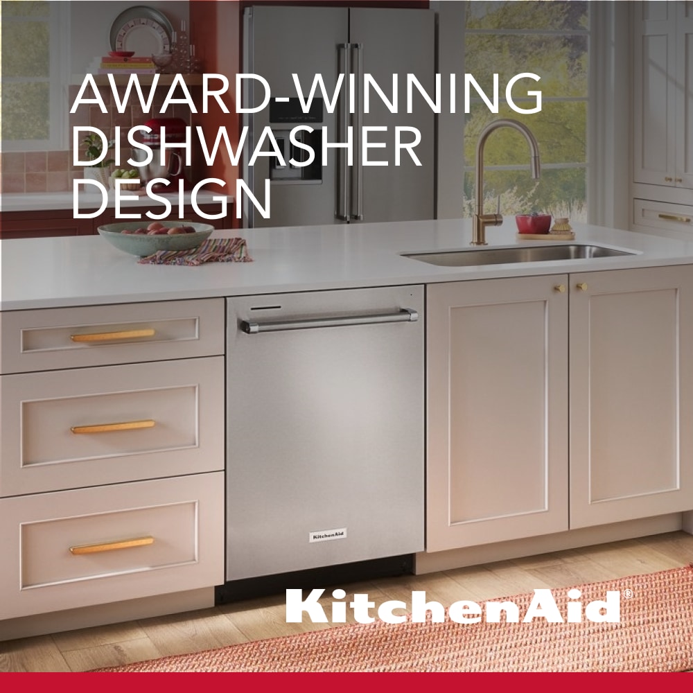 Lavavajillas Empotrado Top Control de 24 pulgadas de la Serie Ecológica 360 MAX JETS de KitchenAid con Tercer Riel (Acero Inoxidable con Acabado PRINTSHIELD), Nivel de Sonido Muy Silencioso de 44 Decibeles KDTM404KPS