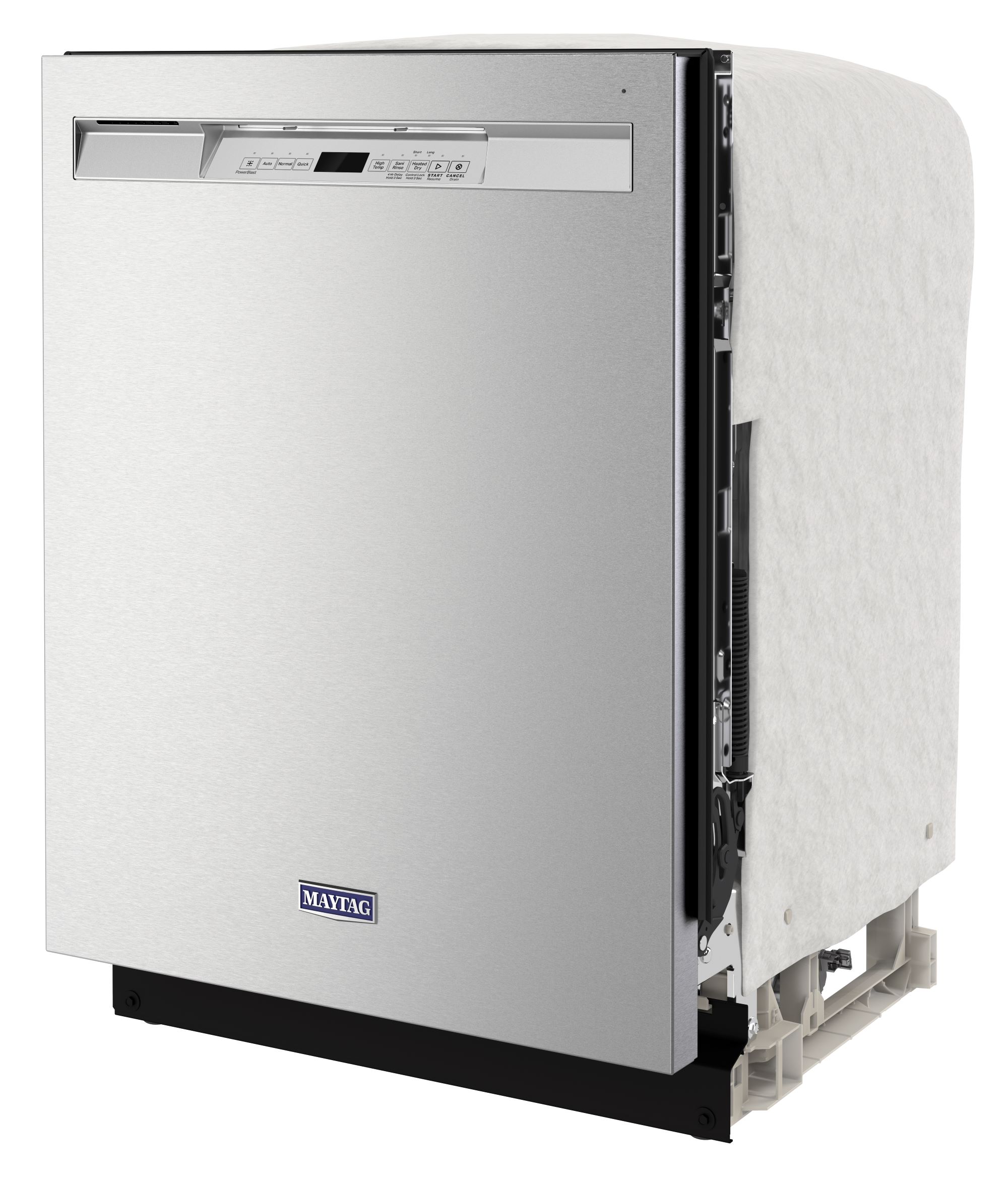 Lavavajillas Empotrable de 24 pulgadas con Doble Filtrado de Energía Maytag (Acero Inoxidable Resistente a las Huellas Dactilares), Nivel de Ruido Muy Silencioso de 50 Decibeles MDB4949SKZ.