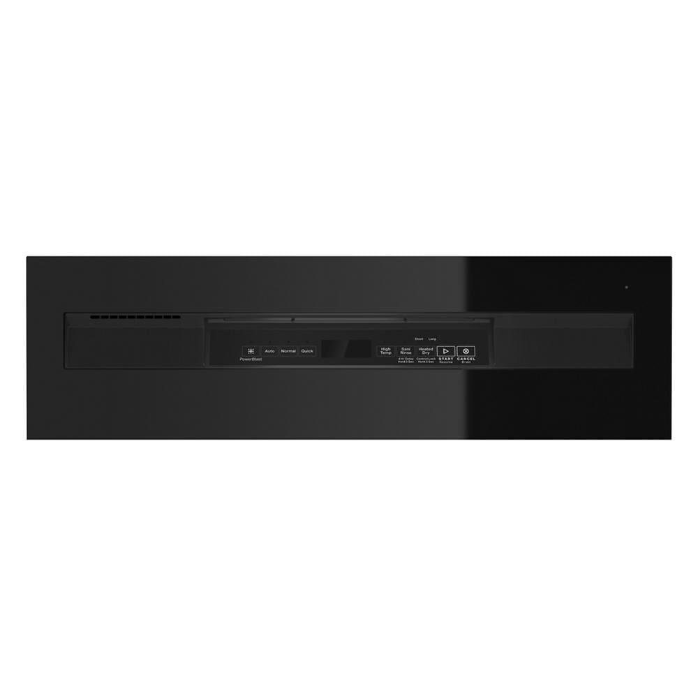 Lavavajillas empotrable de control frontal de 24 pulgadas con doble filtración de potencia Maytag (Negro), nivel de sonido muy silencioso de 50 decibeles MDB4949SKB.
