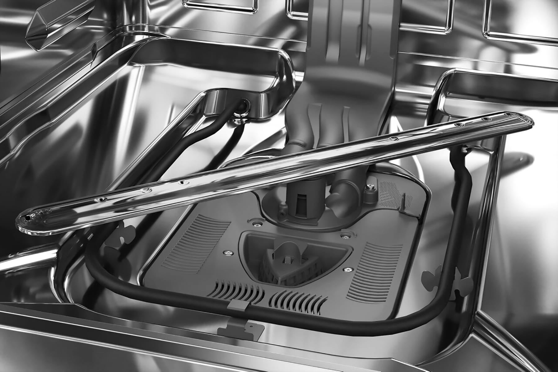 Lavavajillas empotrable de control frontal de 24 pulgadas con doble filtración de potencia Maytag (Negro), nivel de sonido muy silencioso de 50 decibeles MDB4949SKB.