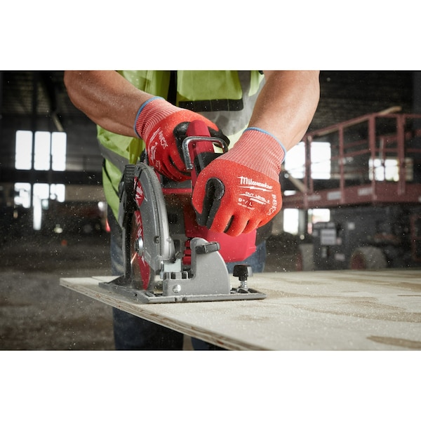 Guantes Milwaukee Tool con recubrimiento de nitrilo nivel 2 de corte - Extra Grande, nivel de corte A2, 15 ga, rojos, XL (10) - 48-22-8928