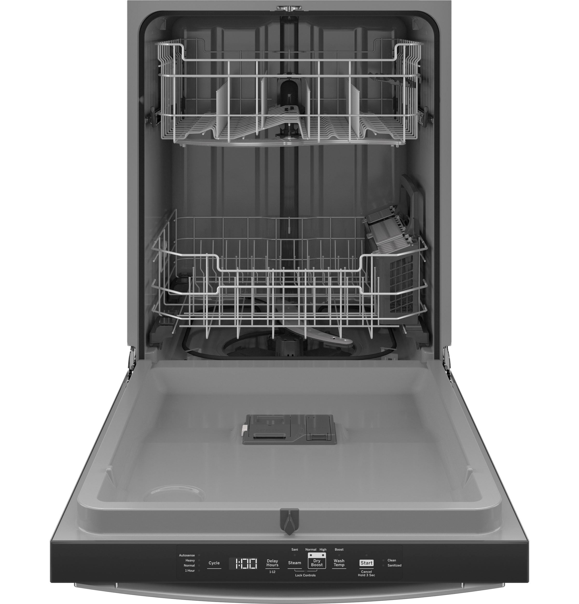 Lavavajillas Empotrable con Control Superior GE Dry Boost de 24 pulgadas (Acero Inoxidable) ENERGY STAR, Nivel de Sonido Estándar de 52 Decibeles GDT550PYRFS