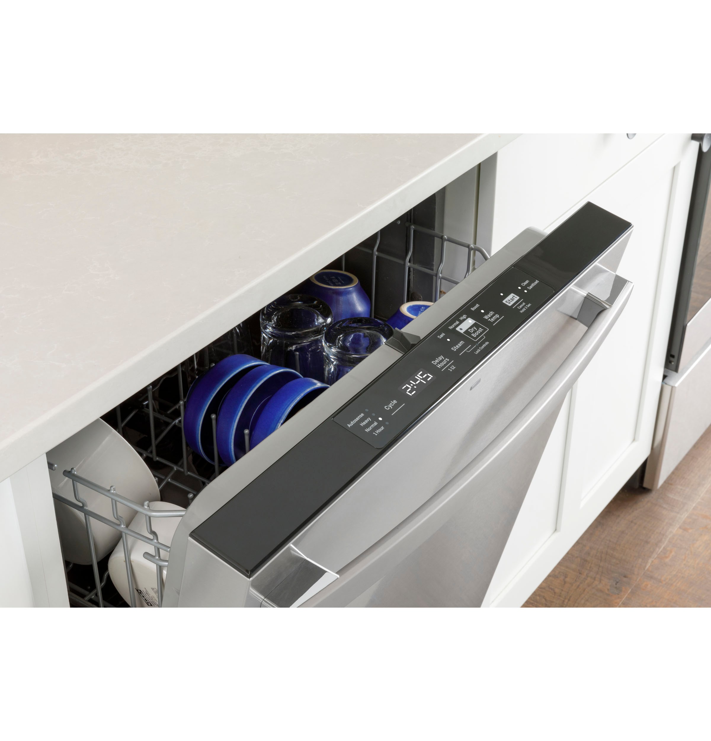Lavavajillas Empotrable con Control Superior GE Dry Boost de 24 pulgadas (Acero Inoxidable) ENERGY STAR, Nivel de Sonido Estándar de 52 Decibeles GDT550PYRFS