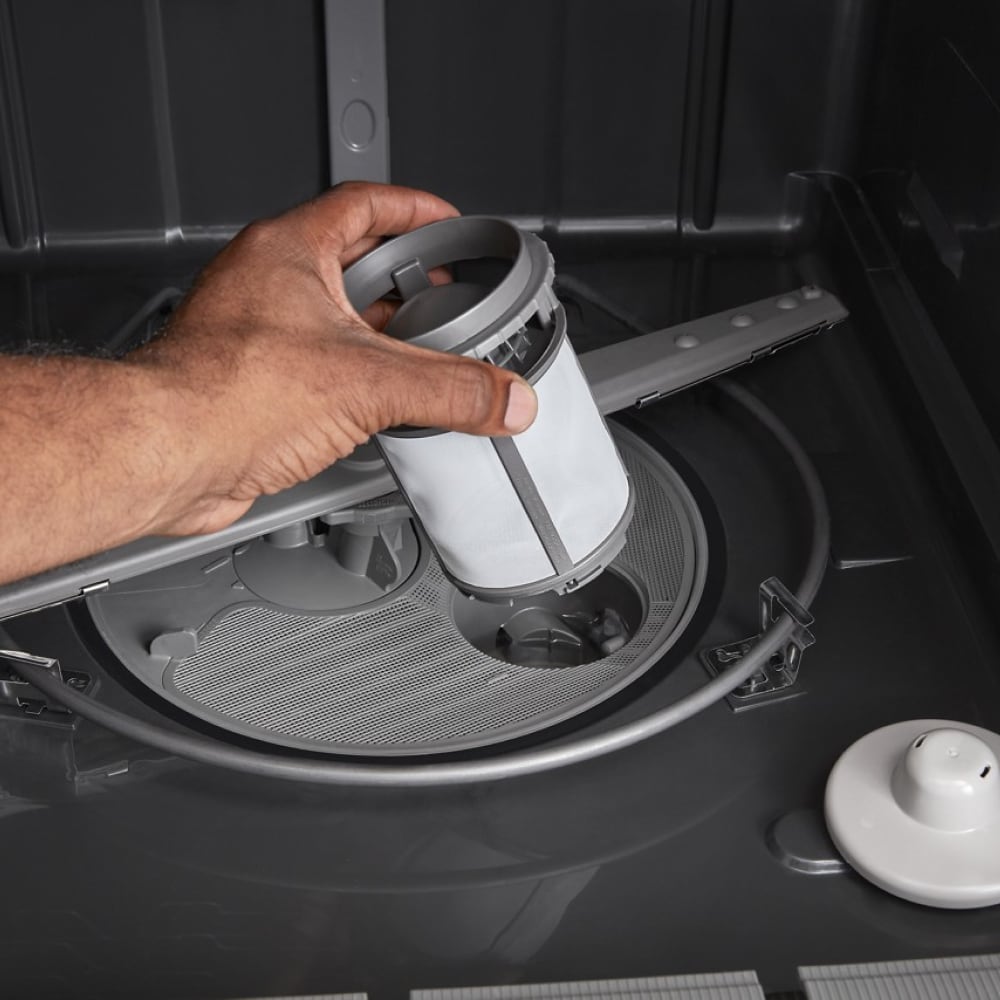 Lavavajillas Empotrable de Control Superior de 24 pulgadas de la Serie Ecológica Whirlpool (Negro), Nivel de Sonido Estándar de 55 Decibeles WDP540HAMB