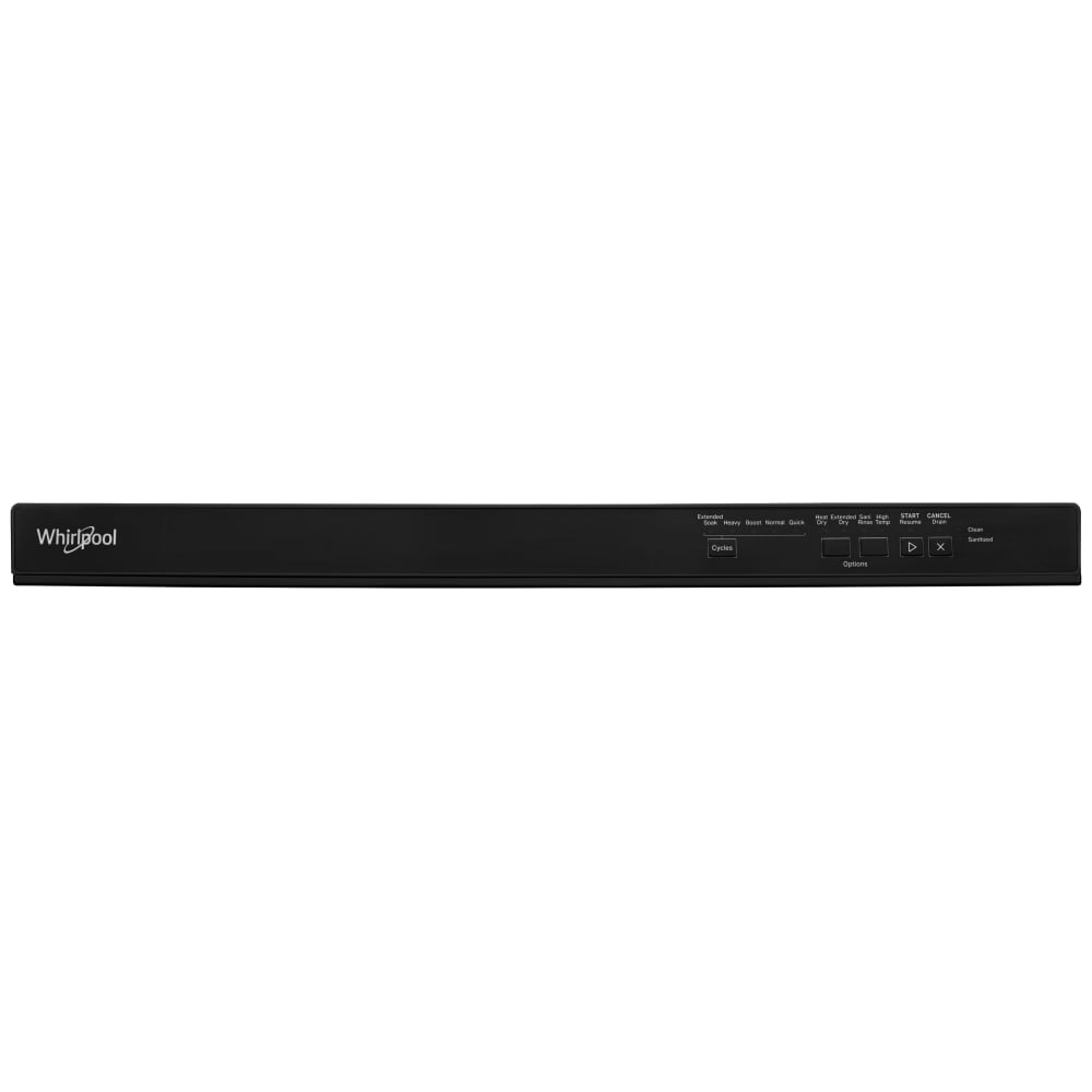 Lavavajillas Empotrable de Control Superior de 24 pulgadas de la Serie Ecológica Whirlpool (Negro), Nivel de Sonido Estándar de 55 Decibeles WDP540HAMB