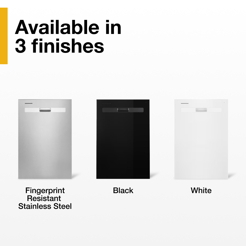 Lavavajillas Empotrable de Control Superior de 24 pulgadas de la Serie Ecológica Whirlpool (Negro), Nivel de Sonido Estándar de 55 Decibeles WDP540HAMB