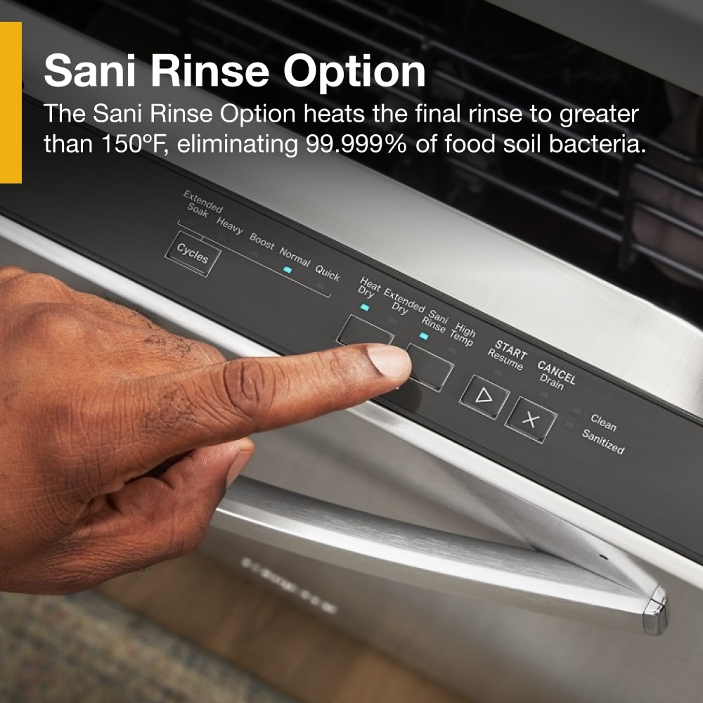 Lavavajillas Incrustado con Tercer Rack en Acero Inoxidable Resistente a Huellas, Serie Ecológica Whirlpool de 24 pulgadas con Control Superior ( Nivel de Sonido Estándar de 51 Decibeles)