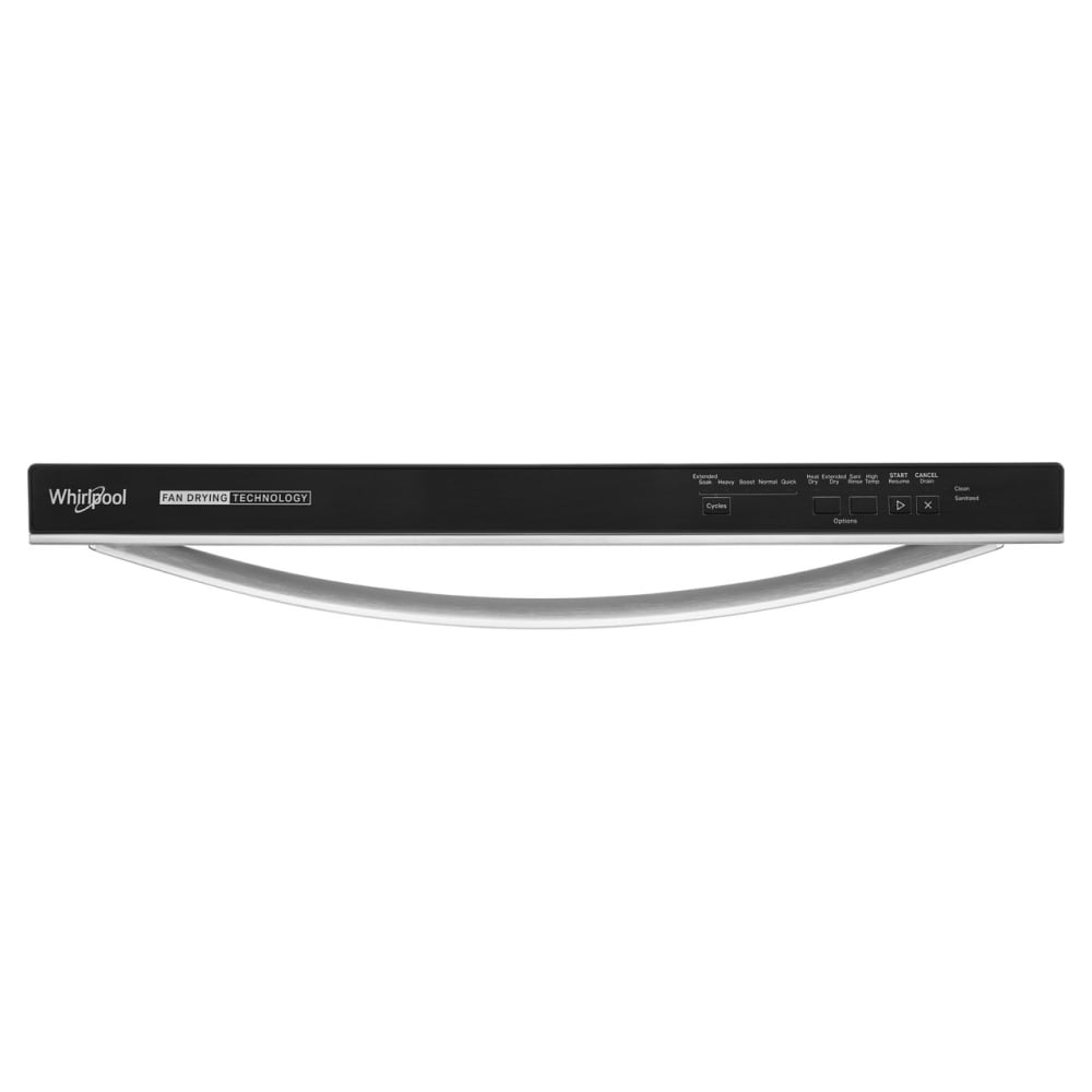 Lavavajillas Incrustado con Tercer Rack en Acero Inoxidable Resistente a Huellas, Serie Ecológica Whirlpool de 24 pulgadas con Control Superior ( Nivel de Sonido Estándar de 51 Decibeles)
