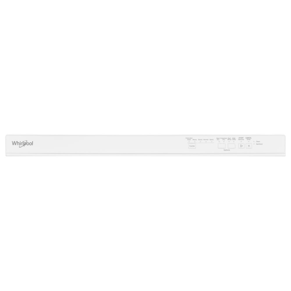 Lavavajillas Empotrado de Control Superior Serie Eco de Whirlpool de 24 pulgadas (Blanco), Nivel de Sonido Estándar de 55 Decibeles WDP540HAMW