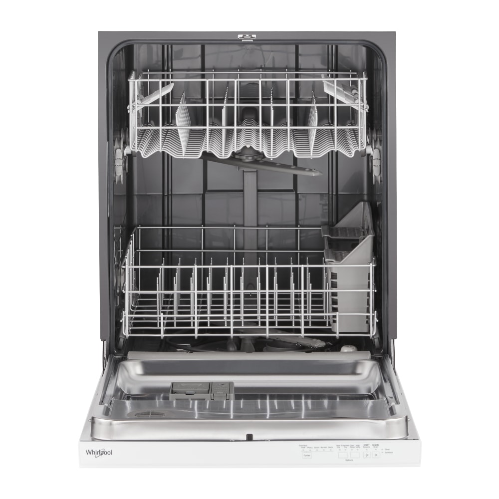Lavavajillas Empotrado de Control Superior Serie Eco de Whirlpool de 24 pulgadas (Blanco), Nivel de Sonido Estándar de 55 Decibeles WDP540HAMW