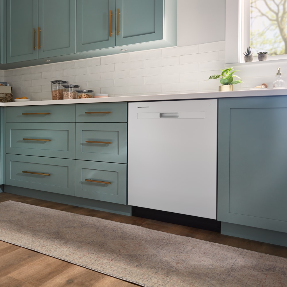 Lavavajillas Empotrado de Control Superior Serie Eco de Whirlpool de 24 pulgadas (Blanco), Nivel de Sonido Estándar de 55 Decibeles WDP540HAMW