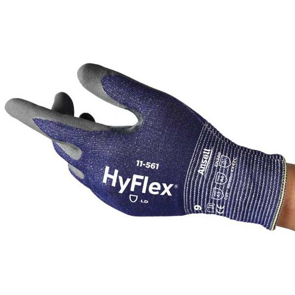 Guantes de tejido Ansell, Nivel de corte A3, 15 ga, Azul/Gris, 8 - 11-561.